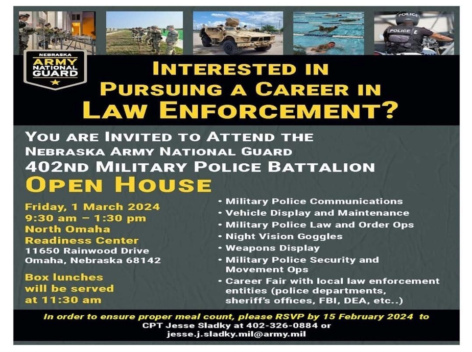 Nebraska Army National Guard Military Police Battalion Open House